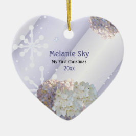 Ornamento Floral do Neve Flocos de Natal do Bebê