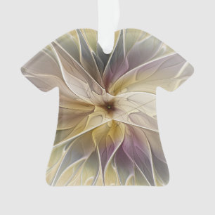 Ornamento Floral Fantasy Dourada Eggplant Abstrato Art Fract
