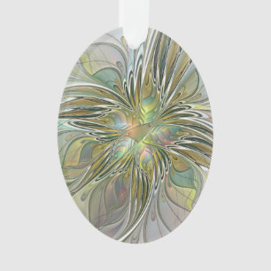 Ornamento Floral Fantasy Moderna Arte Fractal Flor Com Doura