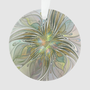 Ornamento Floral Fantasy Moderna Arte Fractal Flor Com Doura