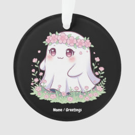 Ornamento Floral Ghost Halloween Figurume para Meninas