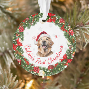 Ornamento Floral Primeiro Natal Clássico de Manutenção para 