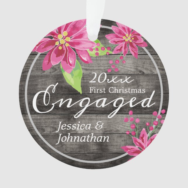 Ornamento Floral Russo Envolvido ao Primeiro Natal (Frente)