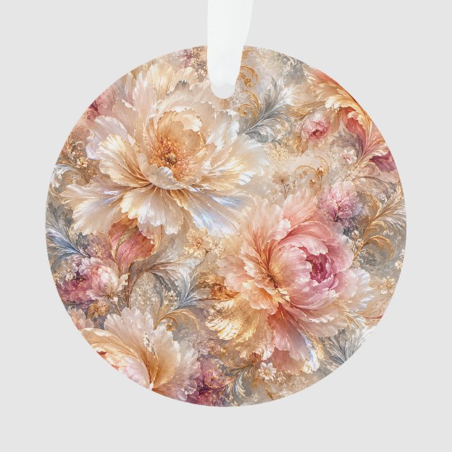 Ornamento Flores de Fantasia de Luxo (Frente)