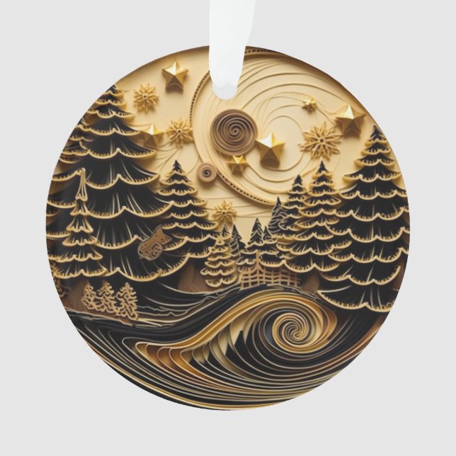 Ornamento Floresta de Efeito de Enchimento 3d (Frente)