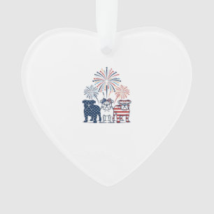 Ornamento Fogo de Artifício Patriótico Bulldog Design Vetori