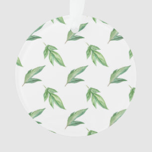 Ornamento folhas de aquarela