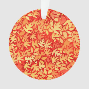 Ornamento Folhas de outono, laranja e ouro