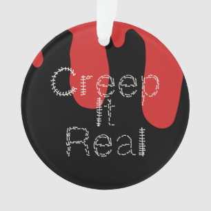 Ornamento Fonte Desenhada à Mão Creep it Real Sangue Hallowe
