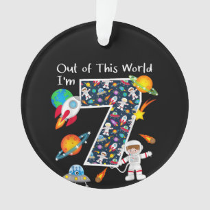 Ornamento Fora deste mundo, eu tenho 7 7 de 7 anos de idade