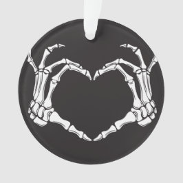 Ornamento Forma do Coração do Fazer da Mão do Esqueleto em u