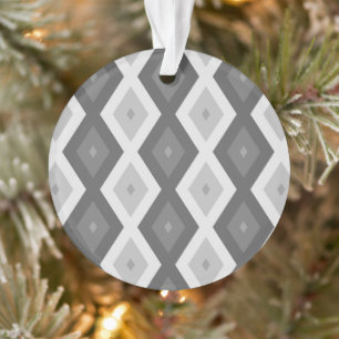 Ornamento Formas de diamante de cinza