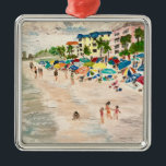 Ornamento "Fort Myer's Beach"<br><div class="desc">"Fort Myer's Beach" Pintura do ornamento por Therese Kramer</div>