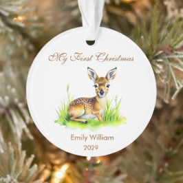 Ornamento Foto da primeira rena natural de Natal