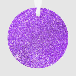 Ornamento Foto de Brilho Roxo Faux
