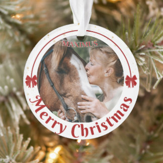 Ornamento Foto de Equestre Personalizado