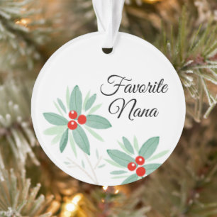 Ornamento Foto de Feriado de Nana Favorito Personalizada