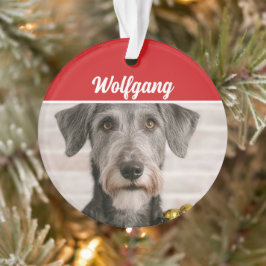 Ornamento Foto de Férias do Cão Irish Wolfhound Natal
