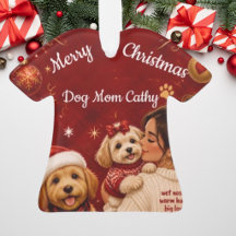 Foto de Mãe de Cachorro no Natal Vermelho Fofo