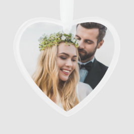 Ornamento Foto de Natal de 1 rua no Newlyweds