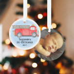 Ornamento Foto de Natal do Fire Truck Baby de 1rua<br><div class="desc">Fire Truck Baby 1rua de Natal Ornamento de Guarda de Fotos * Os produtos de coordenação estarão disponíveis no nosso compro. Entre em contato conosco se precisar deste design aplicado a um produto específico para criar seu próprio item de correspondência exclusivo! Muito obrigado por ter visto um DoodleLulu até 2...</div>