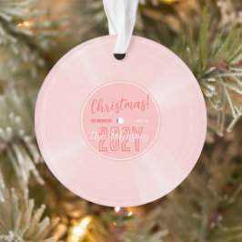 Ornamento Foto de Natal do Music Pink e Música Record