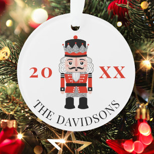 Ornamento Foto de Natal do Red Nutcracker Prince