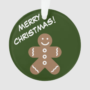 Ornamento Foto de Natal personalizada de biscoito de gengibr