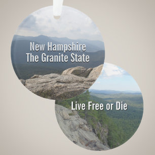 Ornamento Foto de New Hampshire Granite State Viva Livre ou