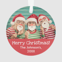 Foto divertida no Natal Vermelho da Frente e do Fu