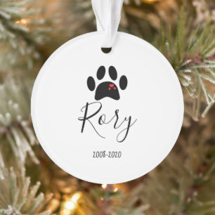 Ornamento foto do cão-gato de árvore de natal de estimação