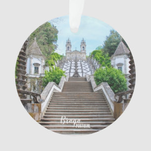 Ornamento Foto do Santuário de Bom Jesus Braga, com oração