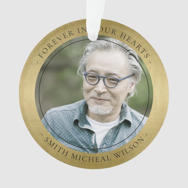 ORNAMENTO FOTO MEMORIAL DA FILHA DE OURO ELEGANTE SINTOMA DE (Frente)