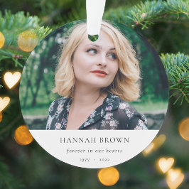 Ornamento Foto Memorial | No Loving Memory Modern Elegant