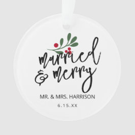 Ornamento Foto moderna casada e Feliz