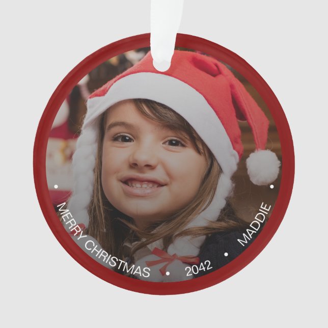 Ornamento Foto moderna minimalista simples (Frente)