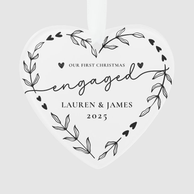 Ornamento Foto: Nossa Primeira Feriada de Natal (Frente)