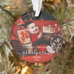 Ornamento Foto personalizada Avós de Natal