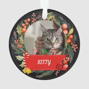 Ornamento Foto personalizada de gato foto de gato personaliz