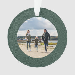 Ornamento Foto personalizada de tuitagem verde simples e clá