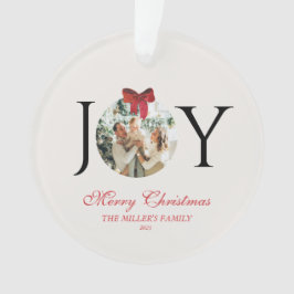 ORNAMENTO FOTO PERSONALIZADA DO NATAL DE JOY MERRY