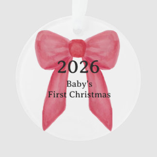 Ornamento Foto Personalizada do Primeiro Natal do Bebê ANO L