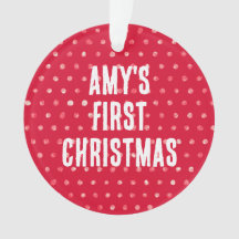 Foto personalizada do primeiro Natal do Bolinhas B