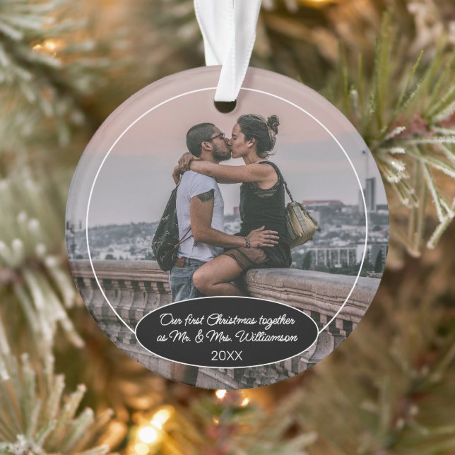 Ornamento Foto Personalizada Natal Clássico 2025 (Árvore)