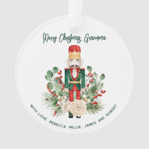 Ornamento Foto personalizada Nutcracker vovó Natal