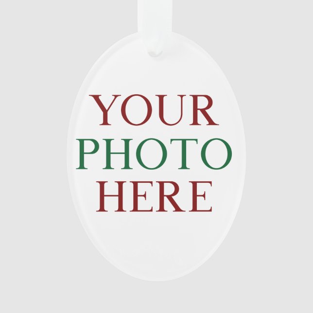 Ornamento Foto personalizada personalizada com dupla face DI (Frente)