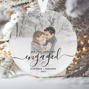 Ornamento Foto personalizada - Primeiro script em preto ativ