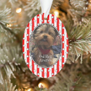 Ornamento Foto personalizada Quadro EUA Bandeira Americana D