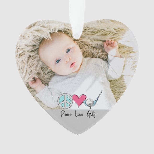 Ornamento Foto personalizada vovó mamãe Pega Golfe (Frente)