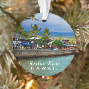 Ornamento Foto & texto de Havaí 2 do cais de Kailua Kona